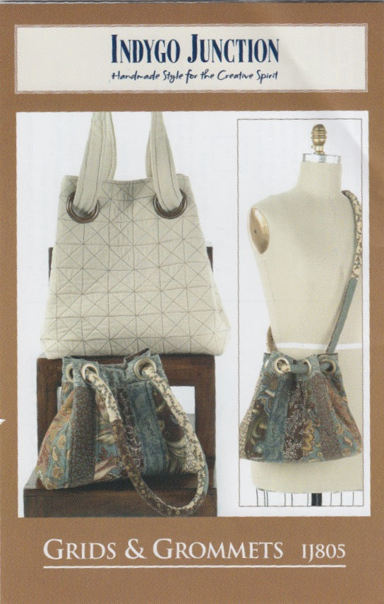 oilcloth by the yard Grids & Grommets Bag Pattern