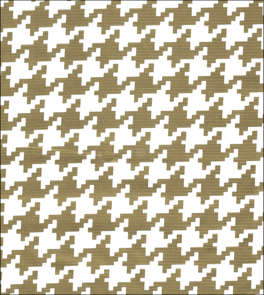  Gold Houndstooth oilcloth swatch