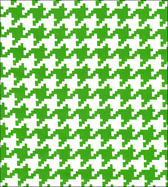 Lime Houndstooth oilcloth fabric