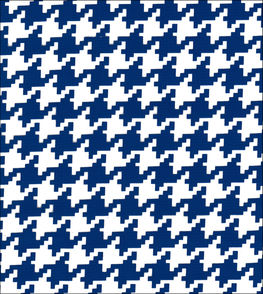 Navy Houndstooth oilcloth fabric swatch