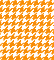 Orange Houndstooth oilcloth swatch