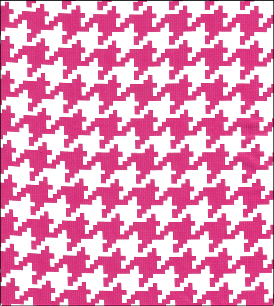 Pink Houndstooth oilcloth  Swatch