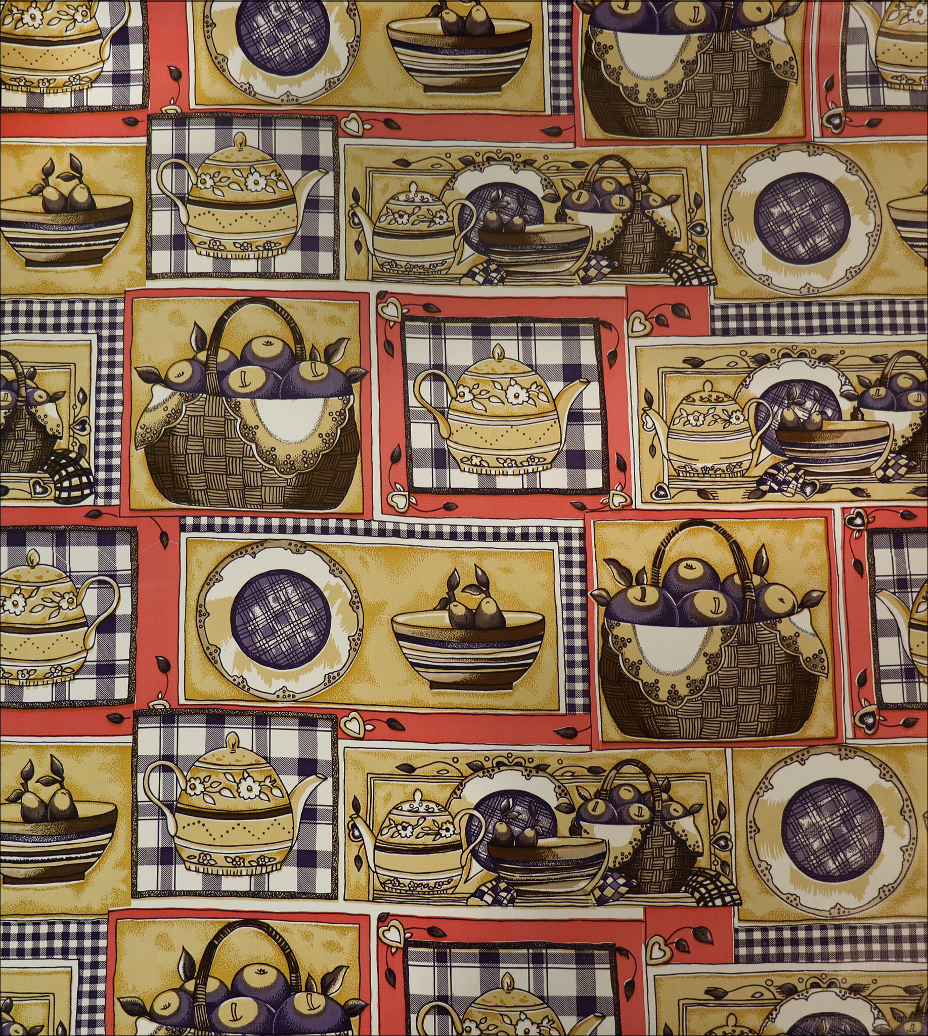 oilcloth by the yard kitchen purple and pink swatch 1