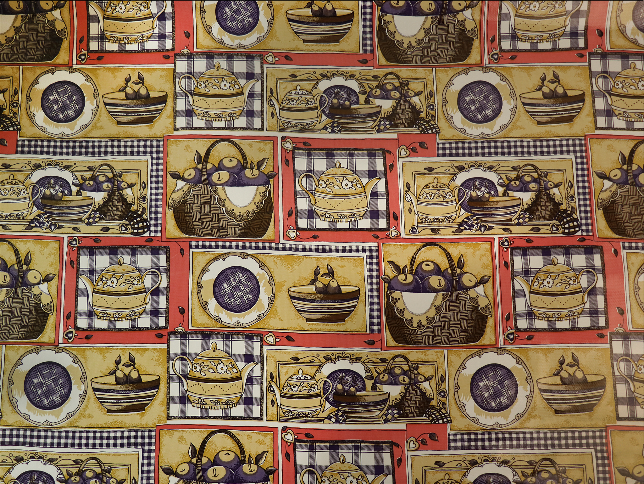 oilcloth by the yard kitchen purple and pink swatch 2