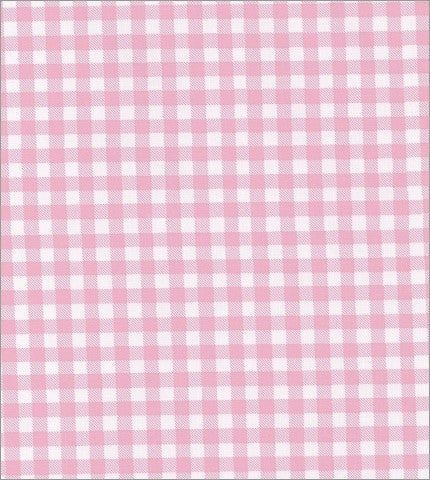 Pink Gingham check Oilcloth swatch