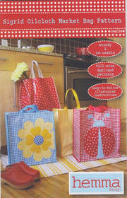 Hemma Design Sigrid Oilcloth Market Bag Pattern – Oilcloth By The Yard ...
