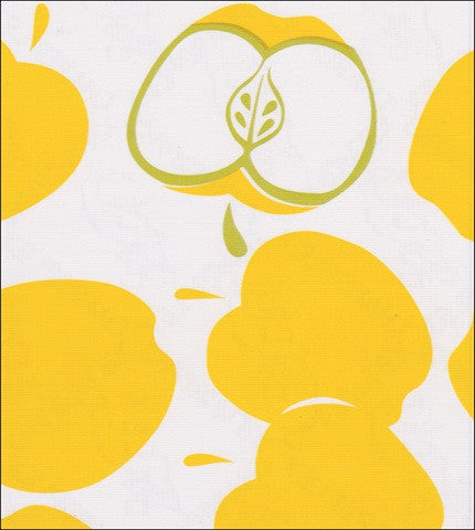 Mod Apple Yellow Oilcloth Fabric