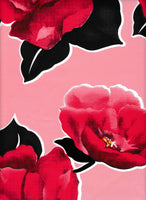 Gardenias on Pink oilcloth Swatch