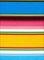 Serape Stripes Blue oilcloth fabric