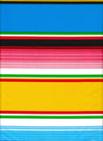 Serape Stripes Blue oilcloth fabric