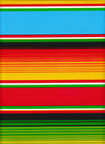 Serape Stripe Blue oilcloth fabric swatch