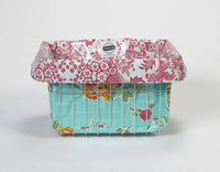 Freckled Sage Bike Bag in Rose & Grid Aqua