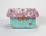 Freckled Sage Bike Bag in Rose & Grid Aqua