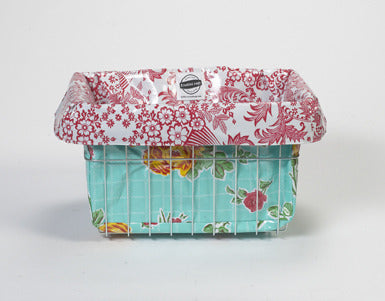 Freckled Sage Bike Bag in Rose & Grid Aqua