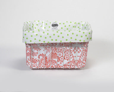 Freckled Sage Oilcloth Toile Orange bike bag 1