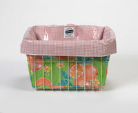 Freckled Sage Oilcloth Bike Bag Oranges on Green