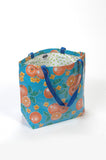 Freckled Sage Market Bag in Oranges light blue