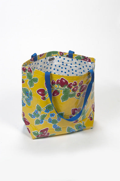 freckled sage strawberry yellow market bag