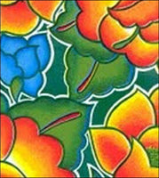 Sage's Garden on Green oilcloth