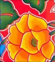 Sage's Garden on Red oilcloth