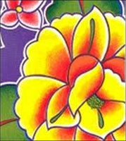 Sage's Garden on Purple oilcloth