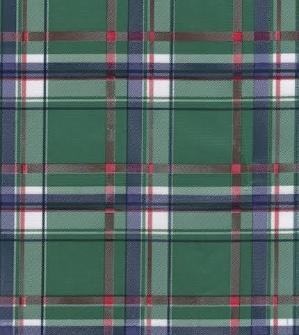 Oilcloth by the yard plaid hunter green swatch